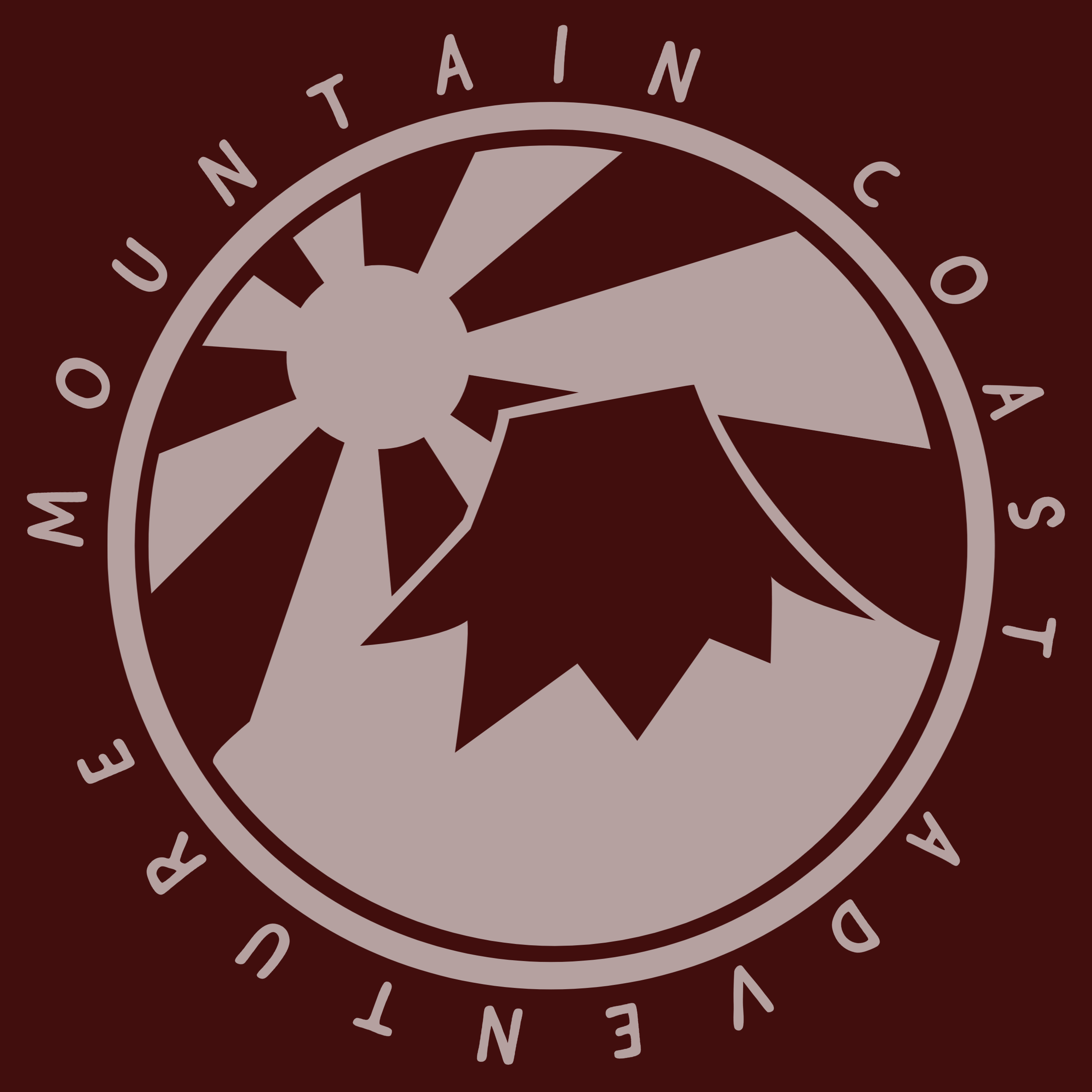 Mountain Coast Adventure Red and Black Logo